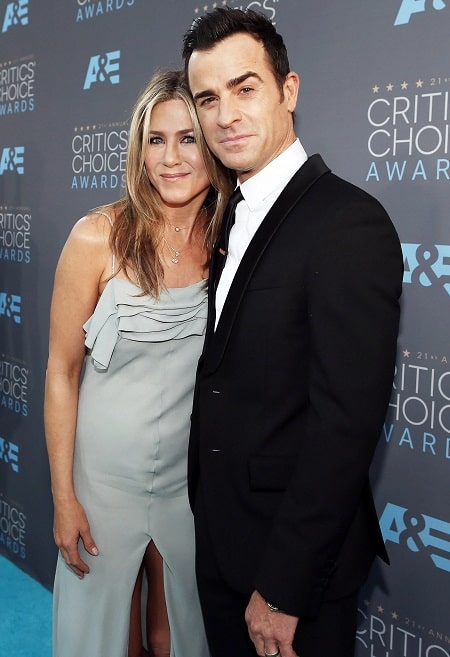 A picture of Jennifer Aniston with her second ex-husband Justin Theroux.